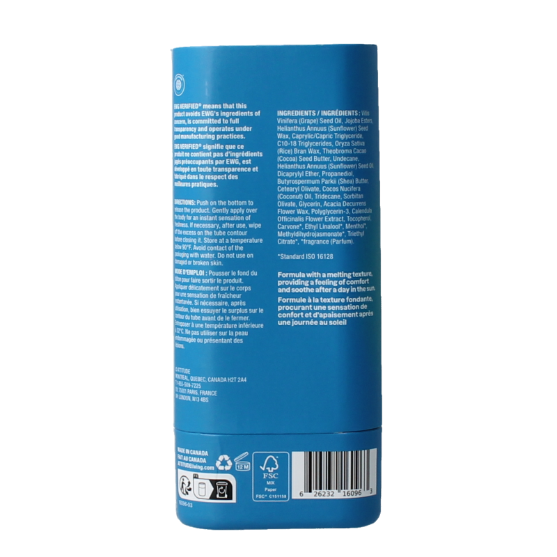 Attitude Sunly after sun stick mint & cucumber SPF30 60 Gram