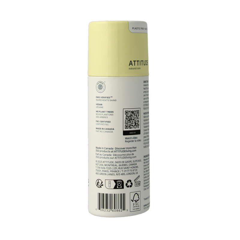 Attitude Super leaves baksodavrije deodorant argan olie 85 Gram
