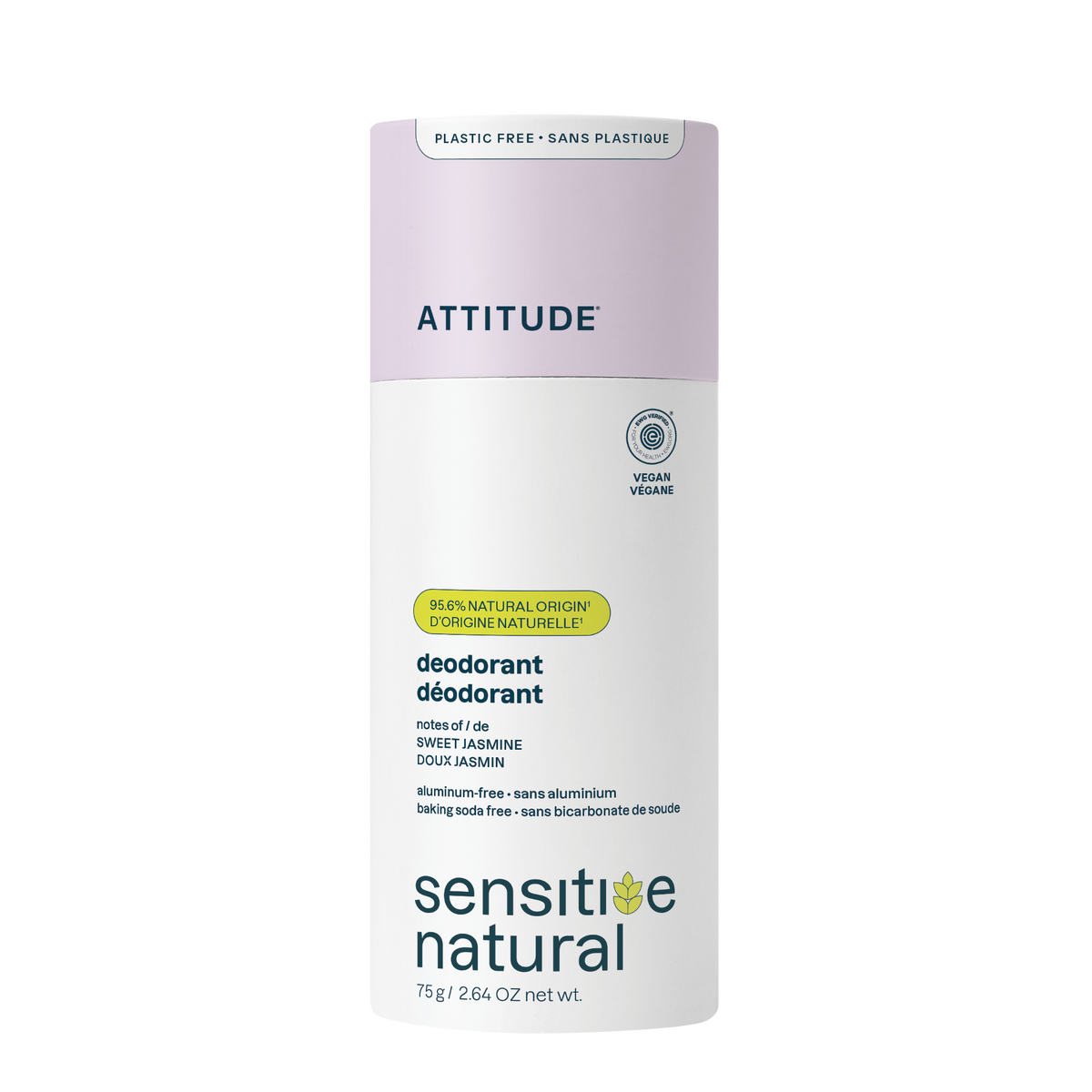 Attitude Deodorant baksoda vrij zoete jasmijn super leaves 75.00 Gram