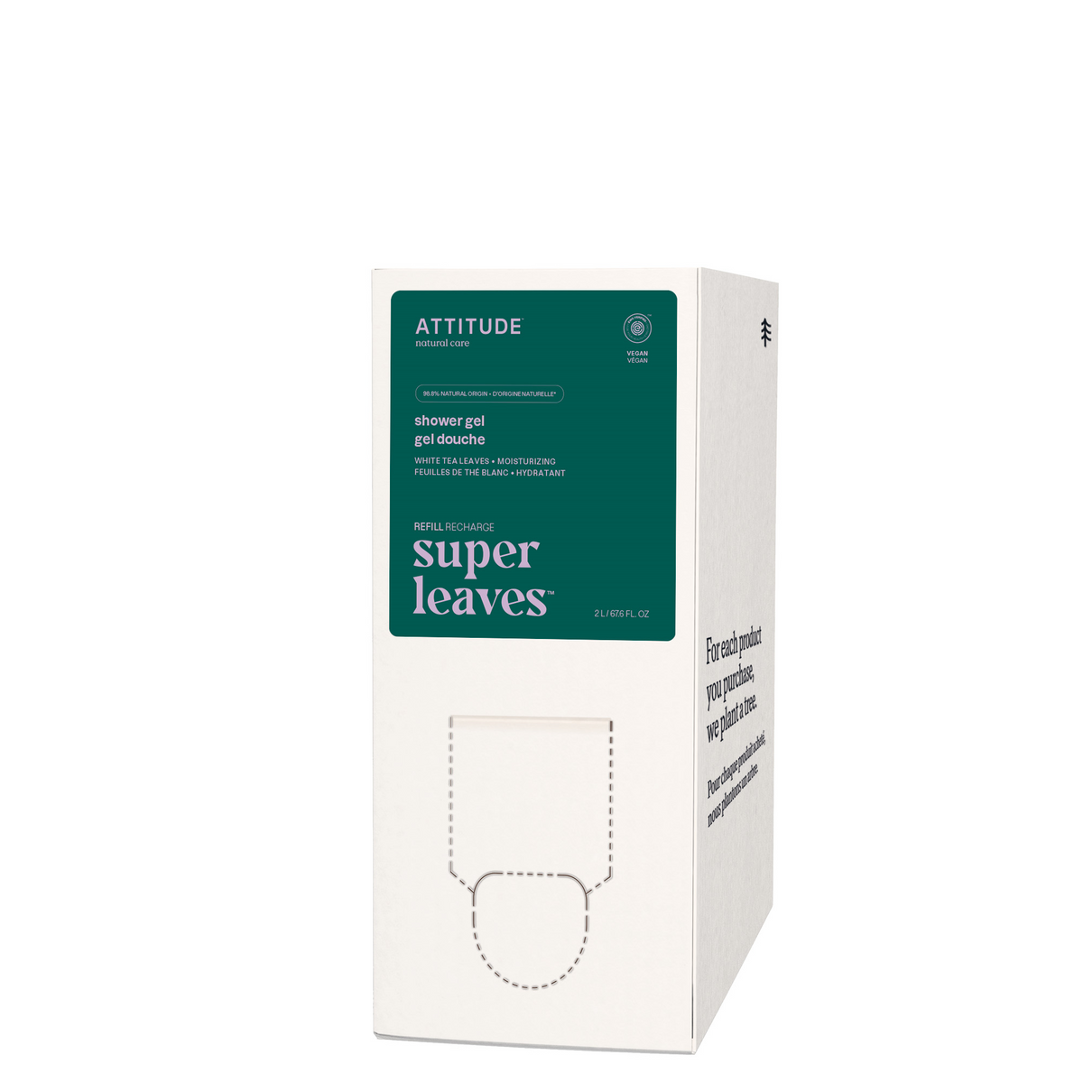 Attitude Super leaves douche gel kalmerend eco refill 2.00 Liter