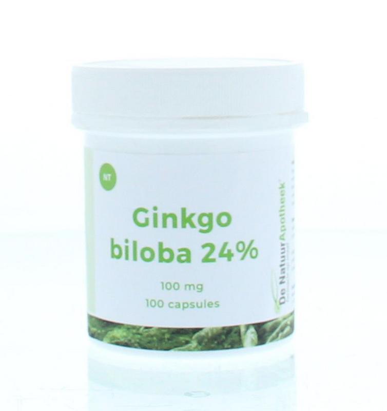 Natuurapotheek Ginkgo biloba 24% 100mg 100 Capsules