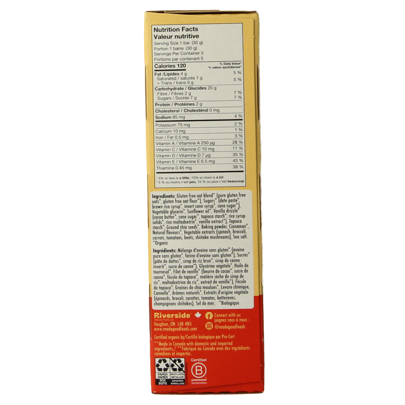 Made Good Morning bar cinnamon bun bio 5 Stuks