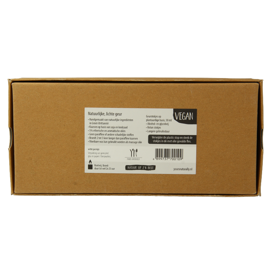 Yours Naturally Giftset 2 geurkaars&1x geurstokjes witte jasmijn 1 Set