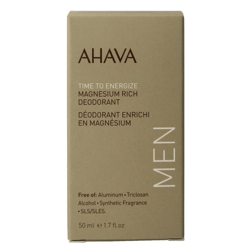 Ahava Men deodorant roll on magnesium rich 50 Milliliter