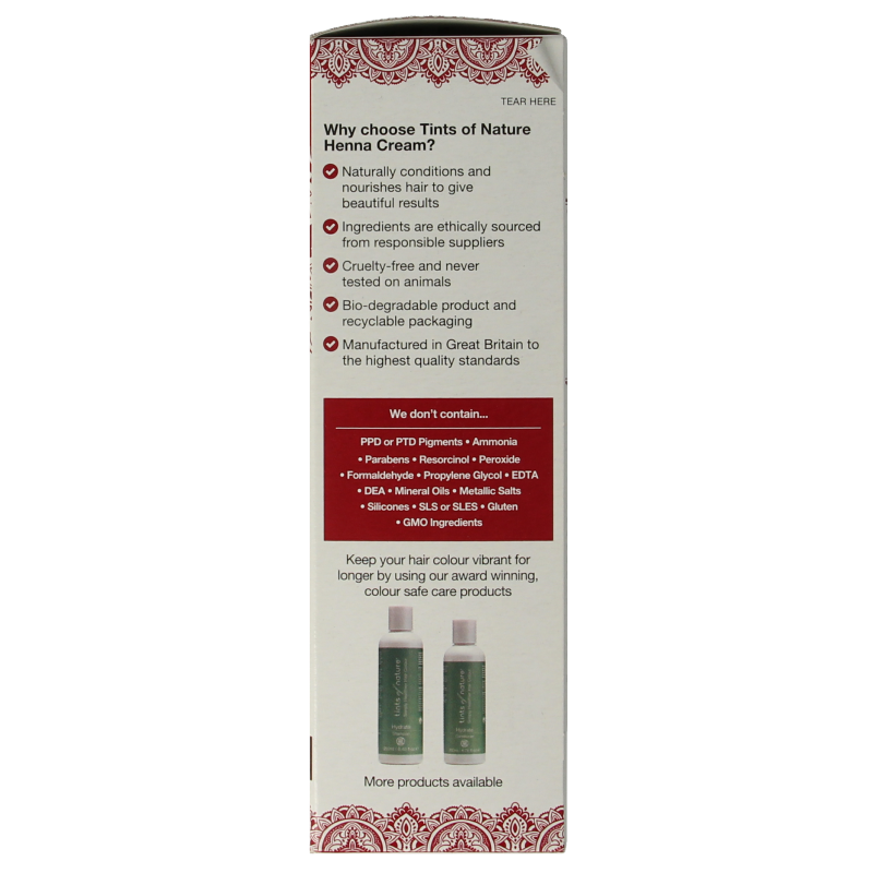 Tints Of Nature Henna cream chocolate semi permanent 70 Milliliter