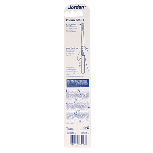 Jordan Tandenborstel clean smile soft assortie 1 Stuks