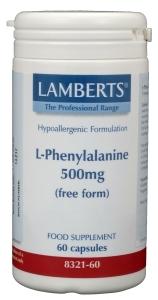 Lamberts L-Phenylalanine 500mg 60 Capsules