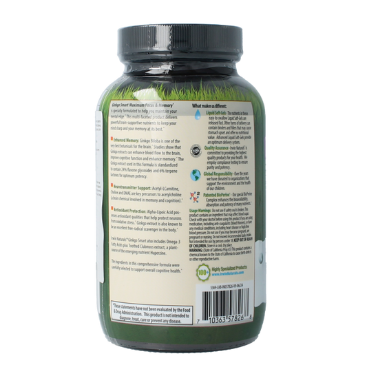 Irwin Naturals Ginkgo smart 120 Softgels