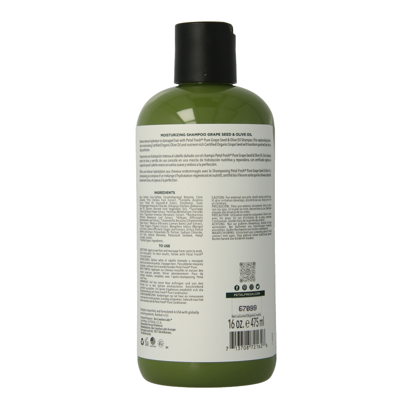 Petal Fresh Shampoo grape seed & olive oil 475 Milliliter