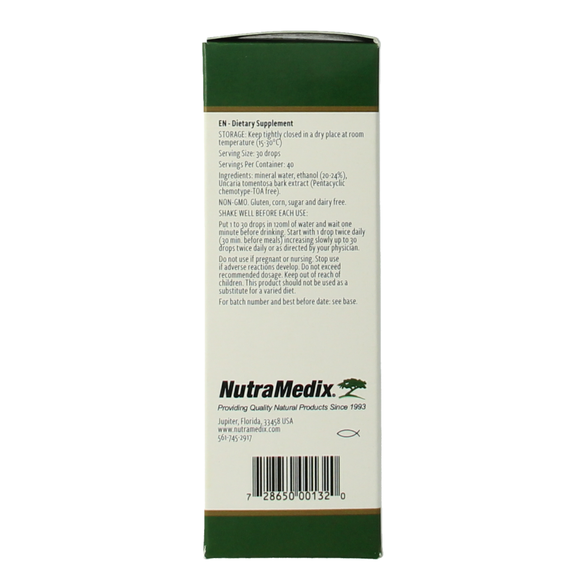 Nutramedix Samento cat's claw TOA vrij 60.00 Milliliter