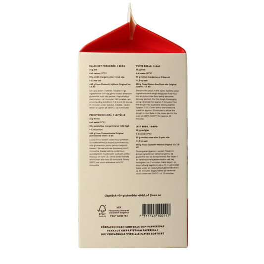 Finax Broodmix wit glutenvrij 900 Gram