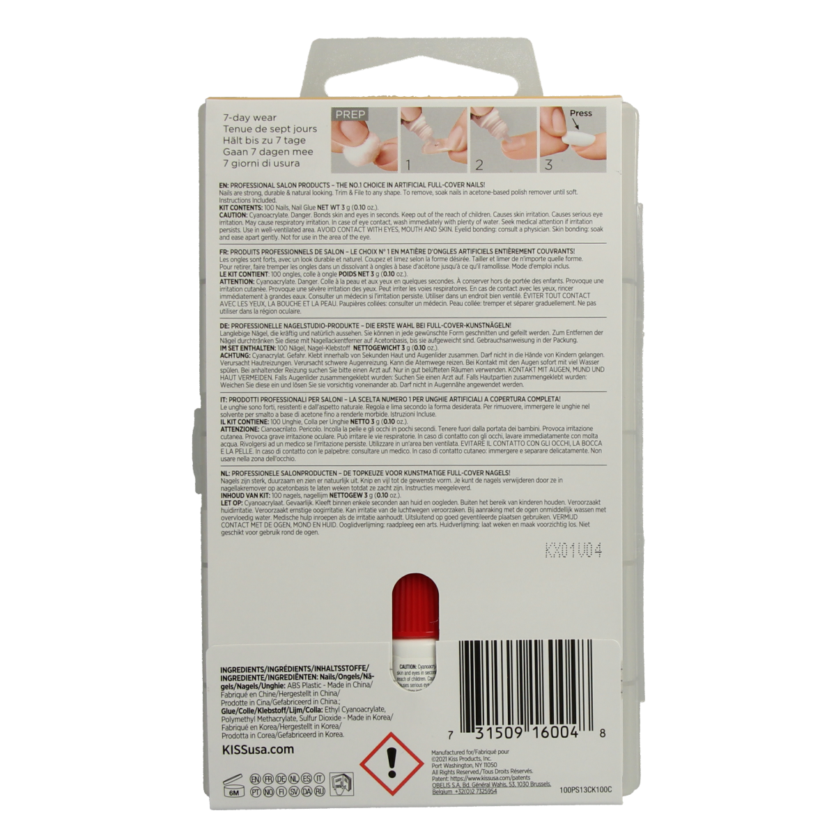 Kiss Full cover nails oval 70.00 Milliliter
