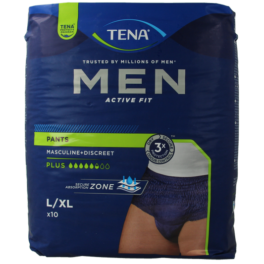 Tena Men active fit pants plus L/XL 10 Stuks