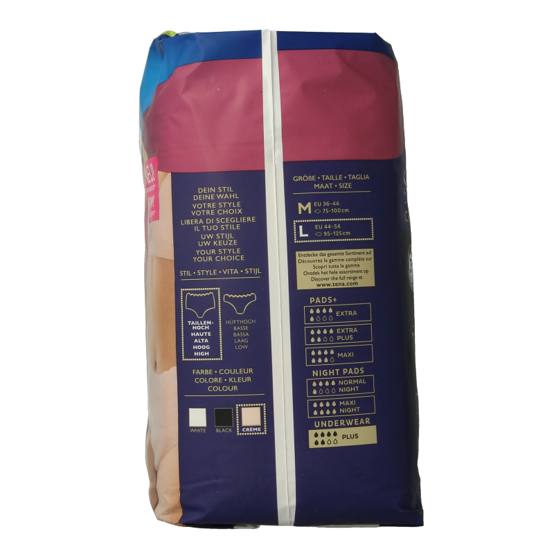Tena Silhouet plus high waist creme large 8 Stuks