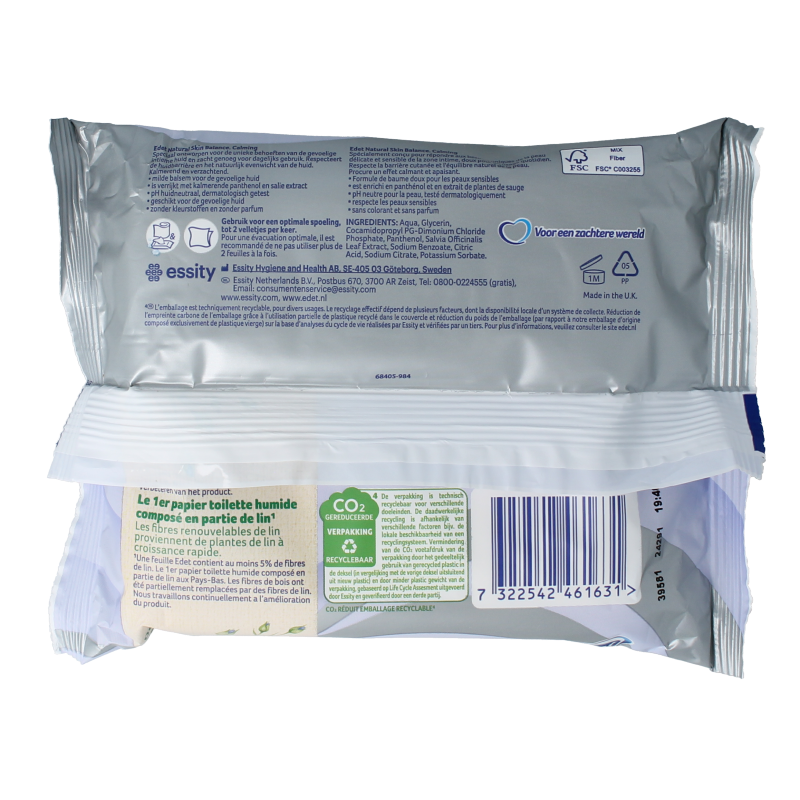 Edet Vochtig toiletpapier natural skin 42 Stuks
