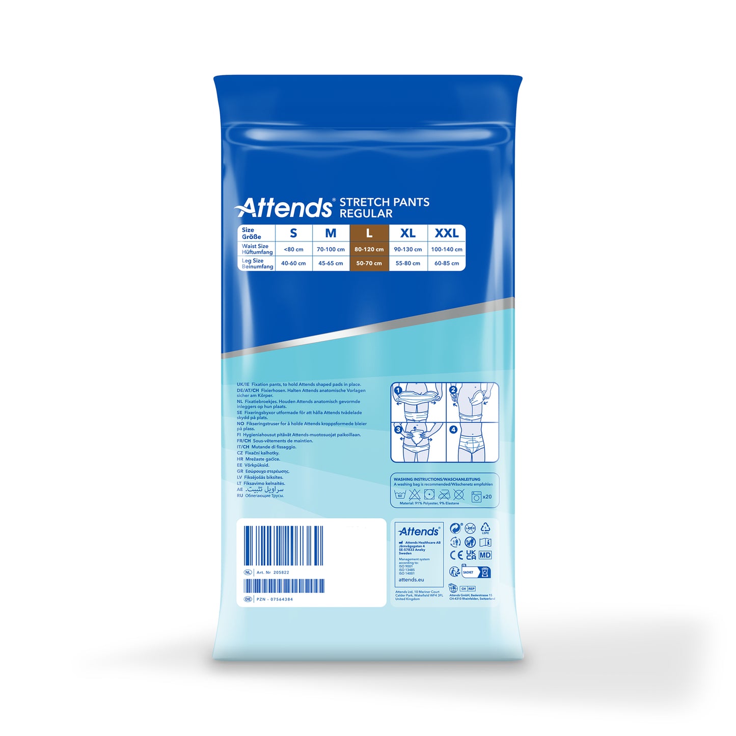 Attends Stretchpants regular maat L 15 Stuks