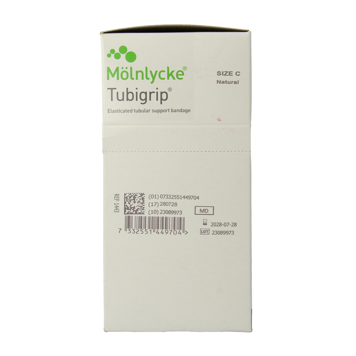 Tubigrip Elastisch buisverband C 10m x 6.75cm wit 1443 1.00 Stuks