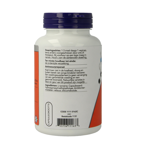 NOW L-Tyrosine 500mg 120 Vegetarische capsules