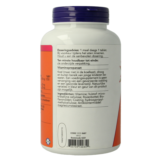 NOW Vitamine C-1000 met rozenbottel en bioflavonoiden 250 Tabletten