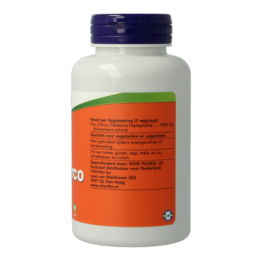 NOW Pau d'arco 500mg 100.00 Vegetarische capsules