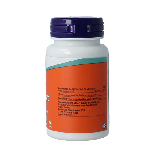 NOW Zink picolinaat 50mg 60.00 Vegetarische capsules