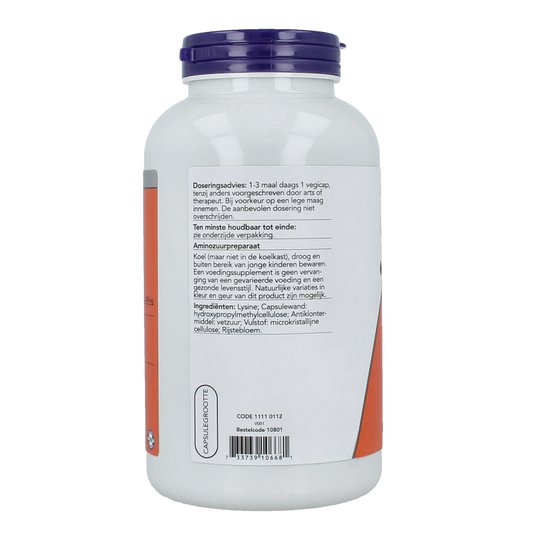 VitOrtho L-Lysine 500mg 250 Vegetarische capsules