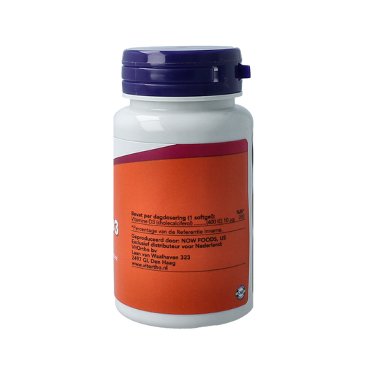 NOW Vitamine D3 400IE 180.00 Softgels