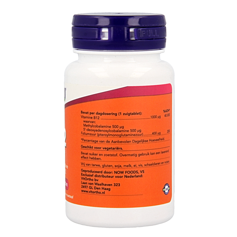 NOW Vitamine B12 actief 100 Zuigtabletten