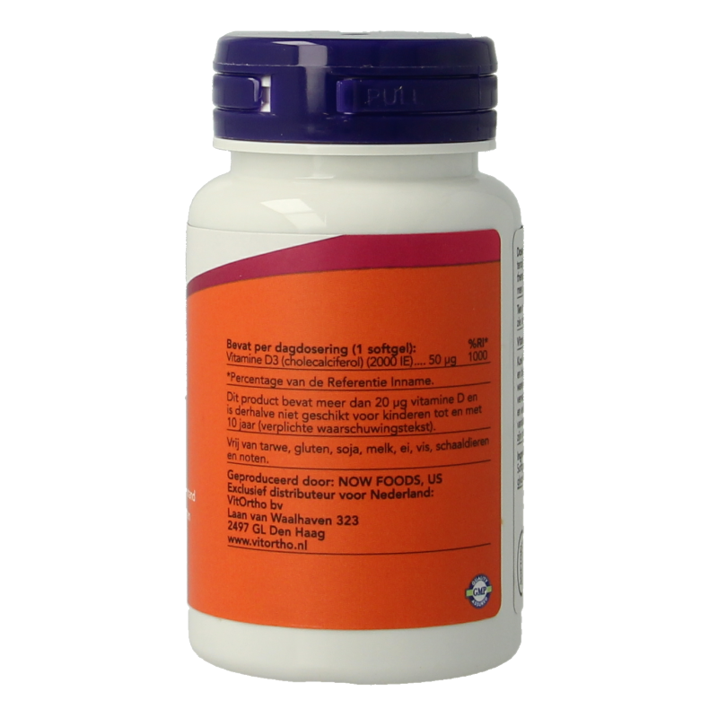NOW Vitamine D3 2000IE 240 Softgels