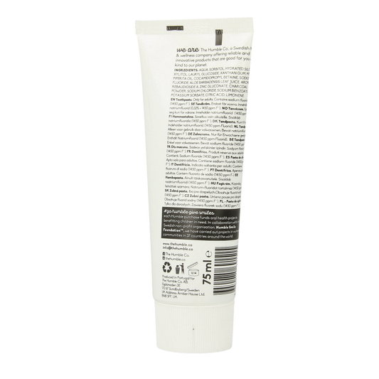 The Humble Co Tandpasta natural charcoal 75 Milliliter
