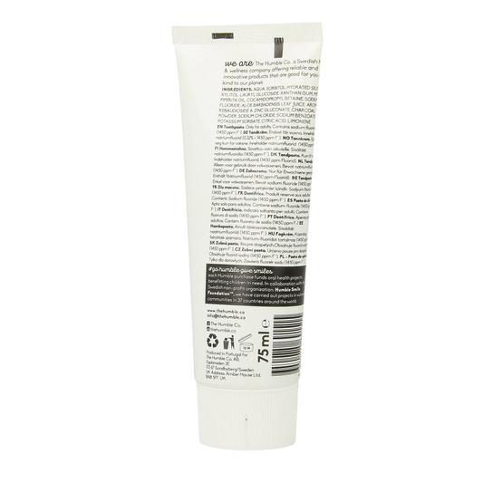 The Humble Co Tandpasta natural charcoal 75.00 Milliliter