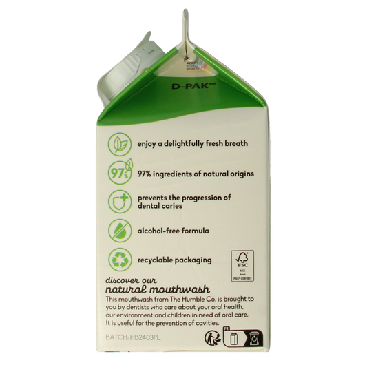 The Humble Co Mondwater fresh mint 500.00 Milliliter