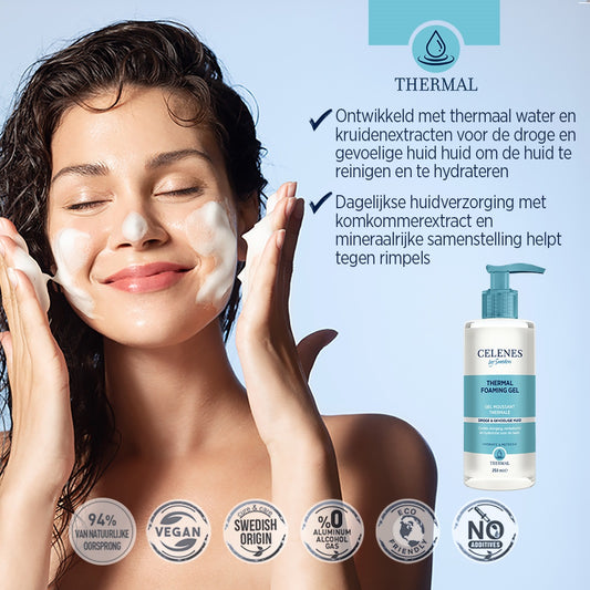 Celenes Thermal foaming gel dry skin 250 Milliliter