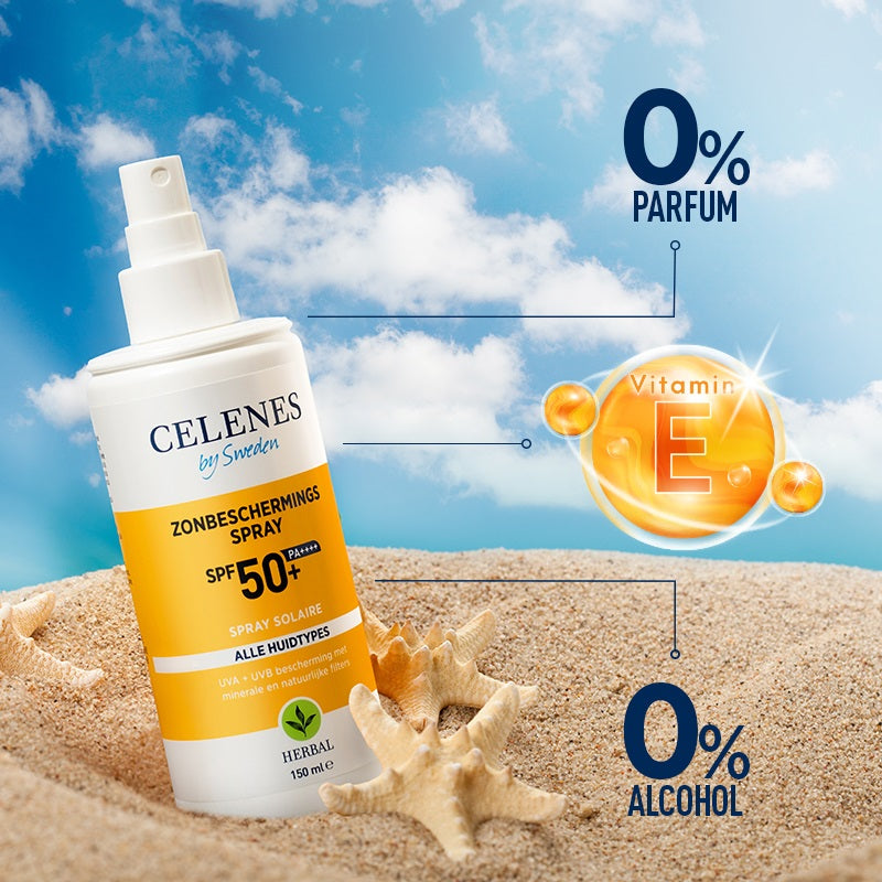 Celenes Herbal sunscreen spray all skintypes SPF50 150 Milliliter