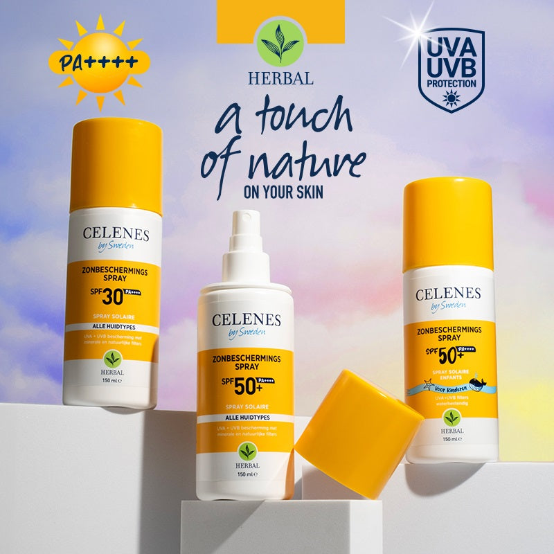 Celenes Herbal sunscreen spray all skintypes SPF50 150 Milliliter