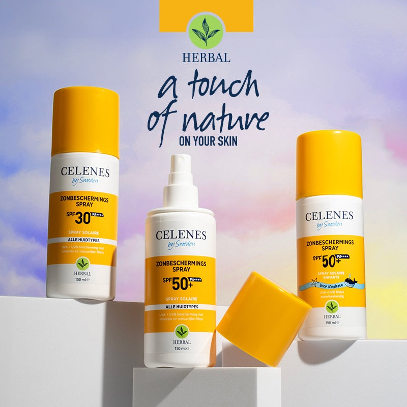 Celenes Herbal sunscreen spray lotion all skintypes SPF30+ 150 Milliliter