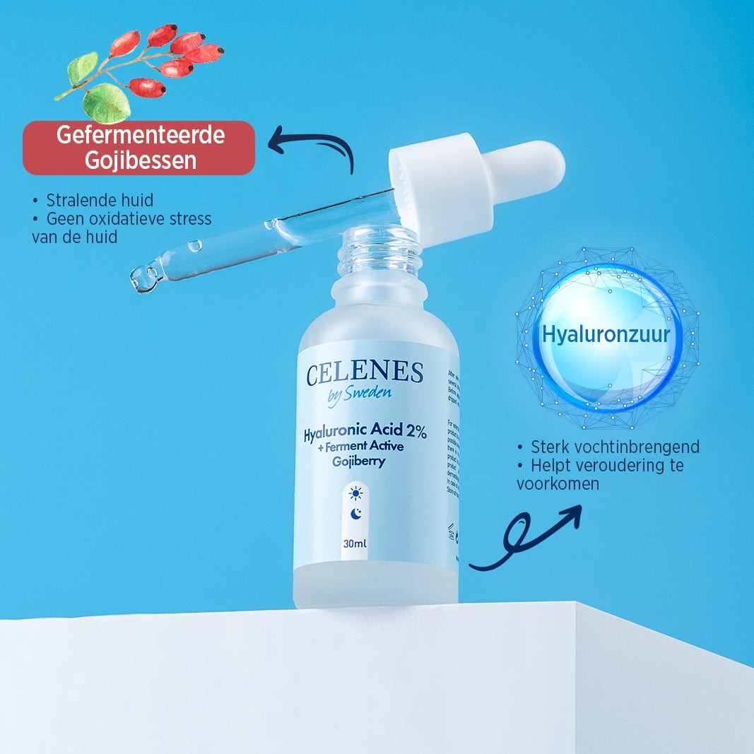 Celenes Serum hyaluronic acid + fermented active gojiberry 30 Milliliter
