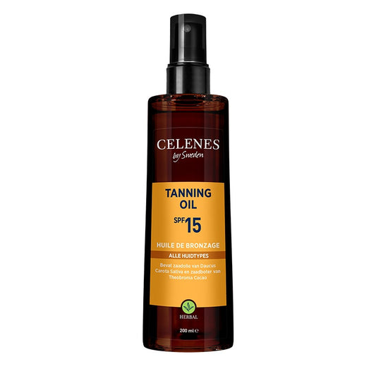 Celenes Herbal tanning oil SPF15+ 200 Milliliter