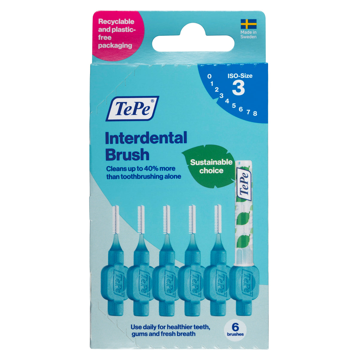 TePe Interdentale ragers original blauw 0,6mm maat 3 6.00 Stuks