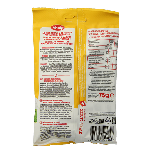 Vitalp Citroenmelisse suikervrij 75.00 Gram