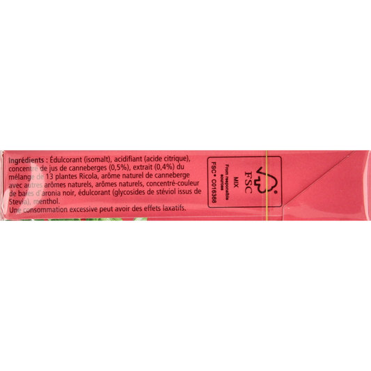 Ricola Cranberry suikervrij doosje 50 Gram