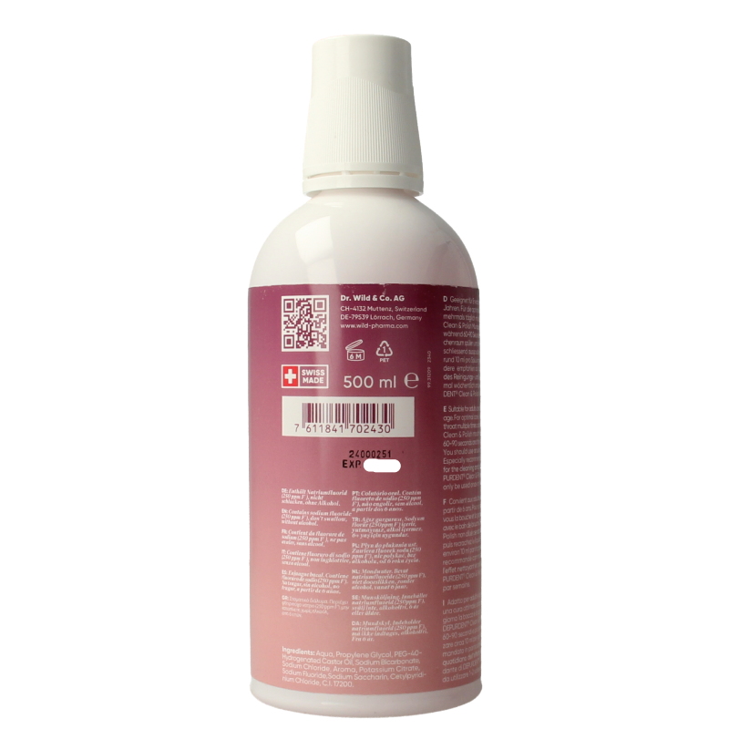 Wild Mondwater cleansing & polish 500 Milliliter