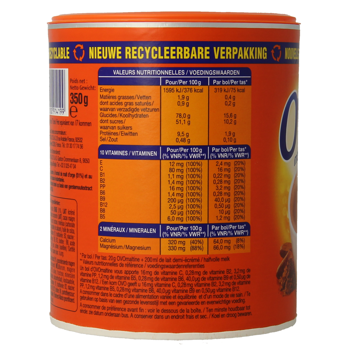 Ovomaltine Poeder 350.00 Gram