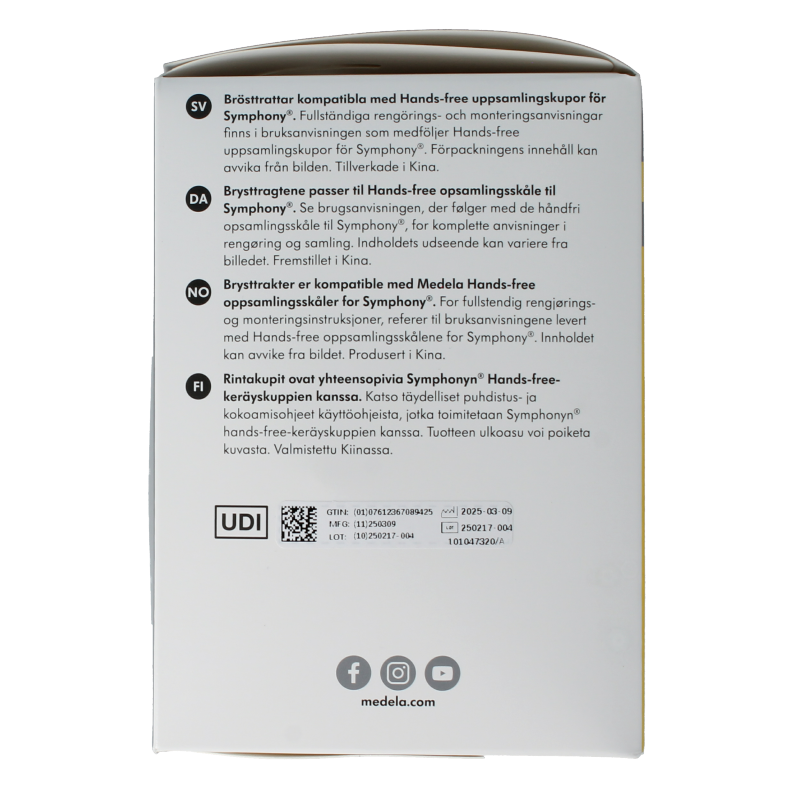 Medela Handsfree borstschild Symphony maat S 27mm 1 Stuks