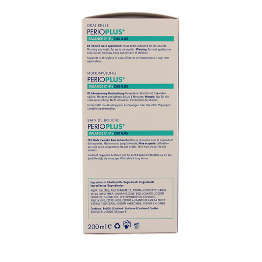 Curaprox Perio plus+ balance CHX 0.05 mondspoeling 200.00 Milliliter