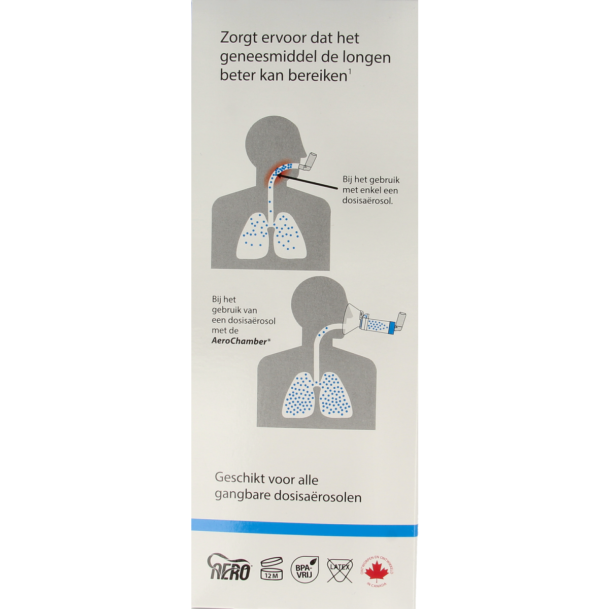 Diversen Aerochamber plus flower VU+ volwassen masker 1.00 Stuks