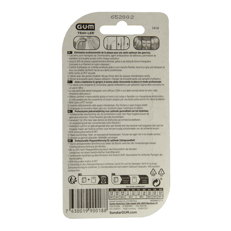 GUM Trav-ler rager 1.1 mm (groen) 6 Stuks