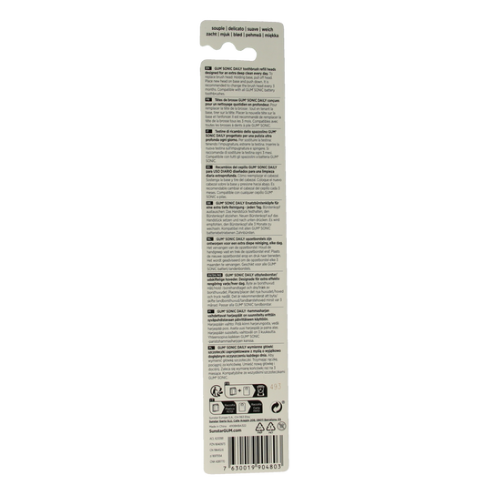 GUM Sonic opzetborstel soft zwart 2.00 Stuks