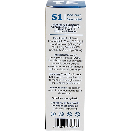 Neo Cure S1 Somnidiol liposomale CBD / Melatonine / B6 30.00 Milliliter