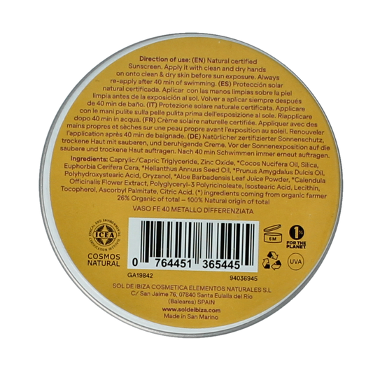 Sol De Ibiza Beschermende creme baby & kids SPF30 mini bio 30.00 Gram